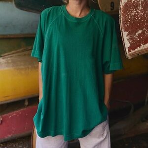 NWT Free People Movement Icon Tee Green Glow Size XL